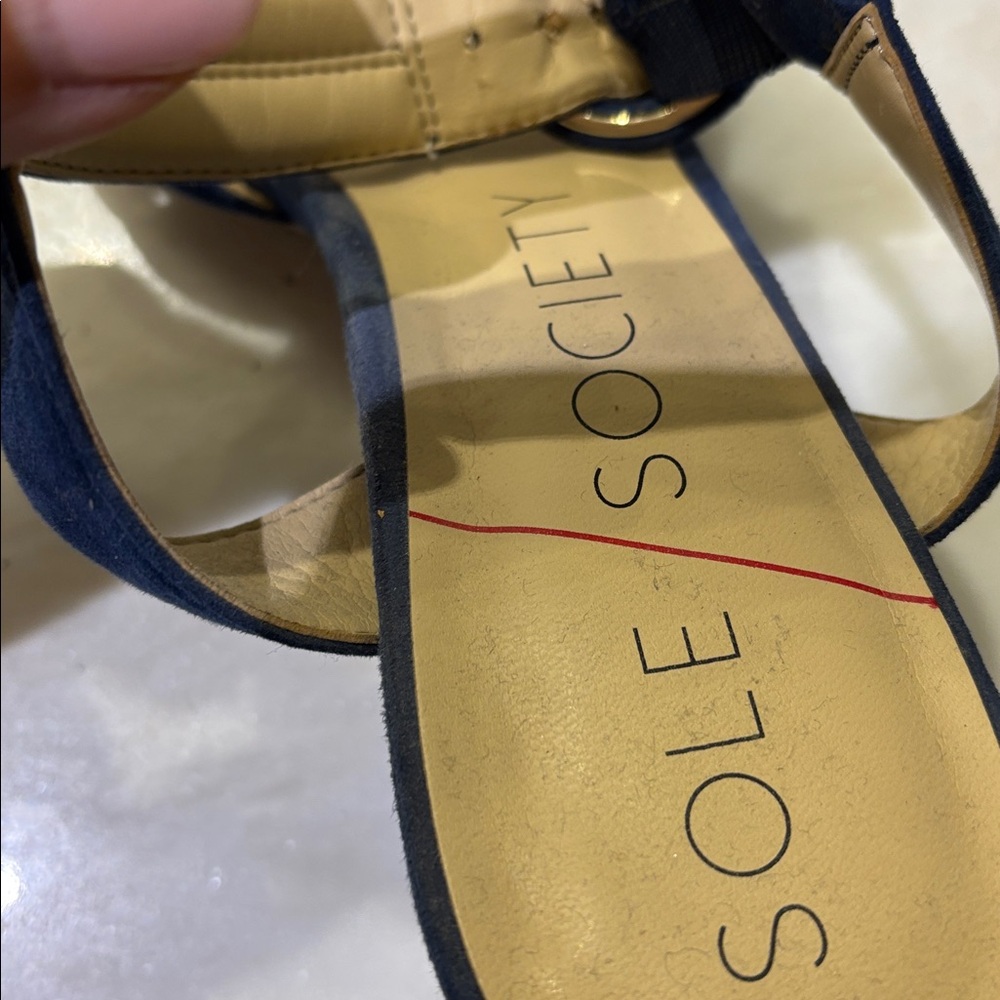 Sole Society Deep Blue Suede Heels - Picture 4 of 5